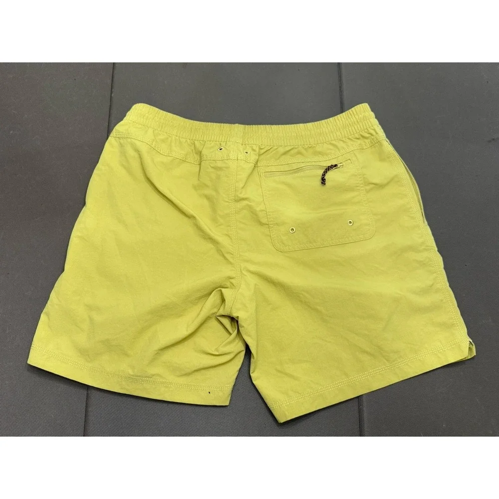 Howler Brothers Salado Shorts Mens Mustard Yellow Nylon Quick Dry Large